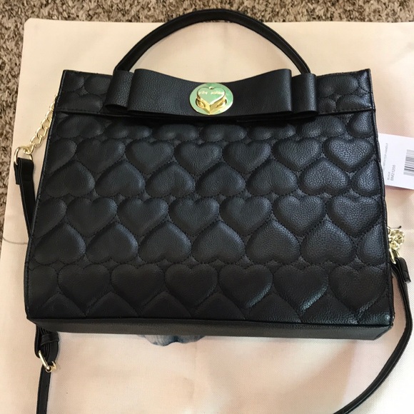 Betsey Johnson Handbags - Betsey Johnson Black Quilted Satchel